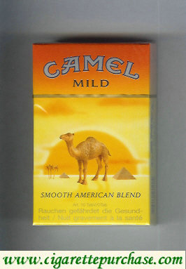 Camel with sun Smooth American Blend Mild cigarettes hard box